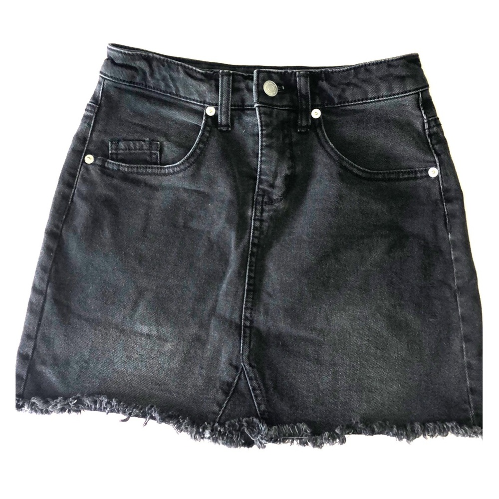 Denim High waisted mini skirt